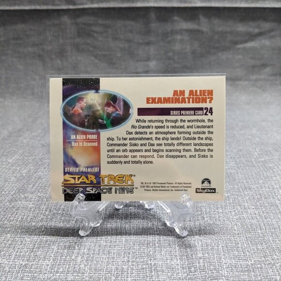 1993 SkyBox Star Trek: Deep Space Nine Premier #24 An Alien Examination? - Picture 2 of 2